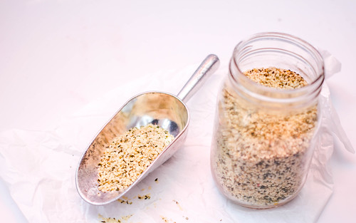 Hemp Seeds in a Spoon and Jar by wuestenigel hemp seed photo