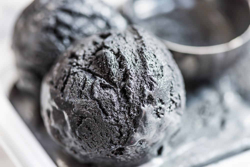 Black sesame ice cream